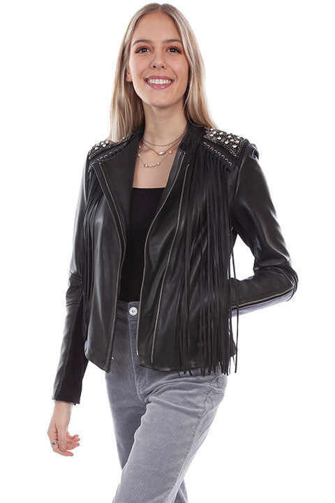 Scully leather fringe hot sale jacket womens