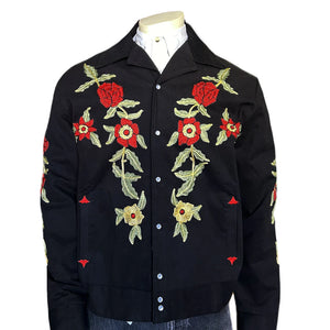 Vintage Inspired Western Jacket Mens Rockmount Ranch Wear Floral Embroidery Front