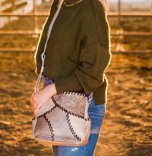 American West Gypsy Patch All Access Crossbody Sand