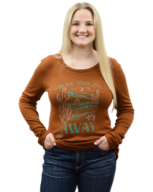 Liberty Wear Ladies' Cowboy Take Me Away Top