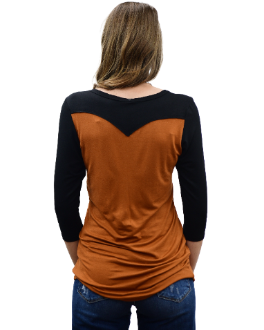 Liberty Wear Ladies' Punchy Buckin' Horse Top Front