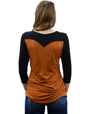 Liberty Wear Ladies' Punchy Buckin' Horse Top Back