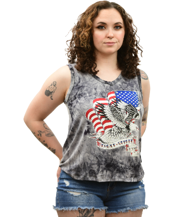 Liberty Wear Ladies' American Eagle Tank Front