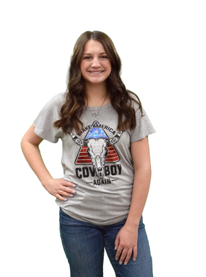 Liberty Wear Ladies' Make America Cowboy Again Front