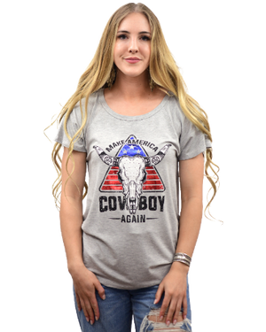 Liberty Wear Ladies' Make America Cowboy Again Front