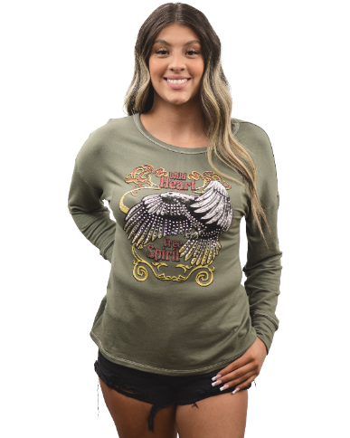 Liberty Wear Ladies' Wild Heart Top Front