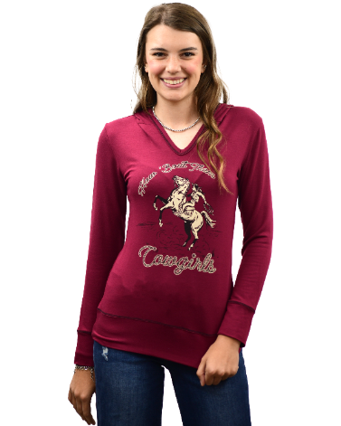 Liberty Wear Ladies' Hoodie How 'Bout Them Cowgirls Front