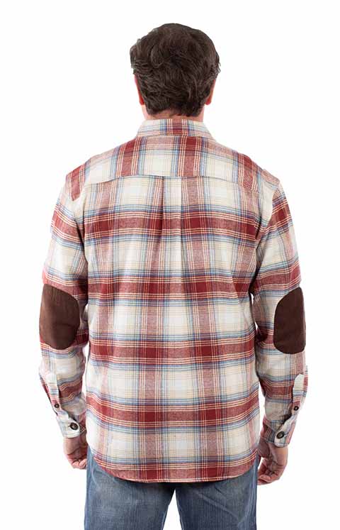 Men's Farthest Point Collection Shirt: Outdoor Corduroy Plaid Rust