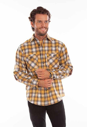 Scully Farthest Point Flannel Plaid Golden/Black Front