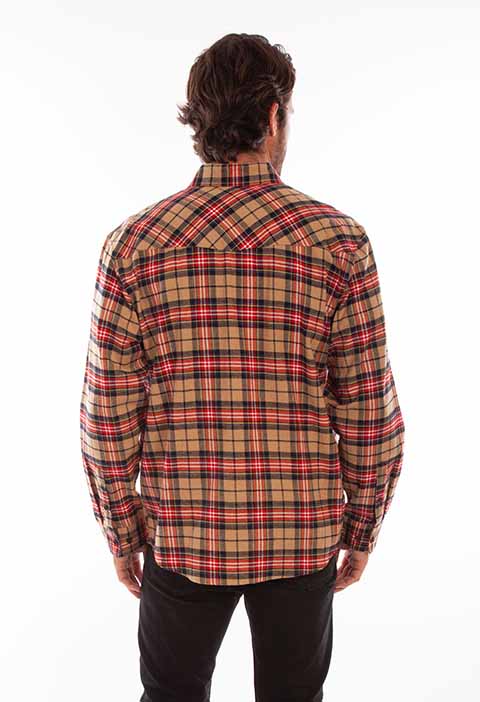 Scully Farthest Point Tan Plaid Back