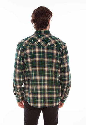 Scully Farthest Point Hunter Green Plaid Back