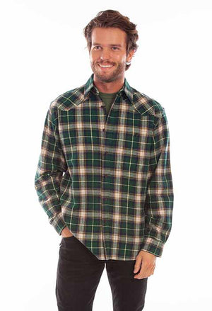 Scully Farthest Point Hunter Green Plaid Front