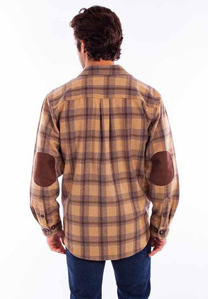 Scully Farthest Point Wool Flannel Plaid Tan Back