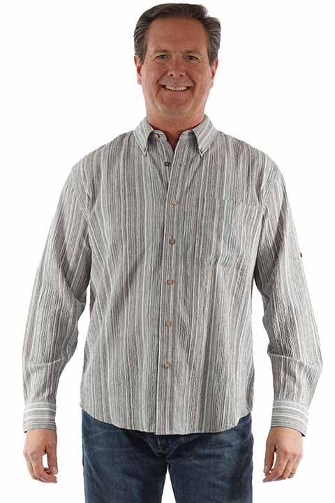 Scully Farthest Point Men's Seersucker Shirt Front