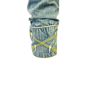 Rockmount Men's Vintage Inspired Steer Skull Arrows Denim Cuff