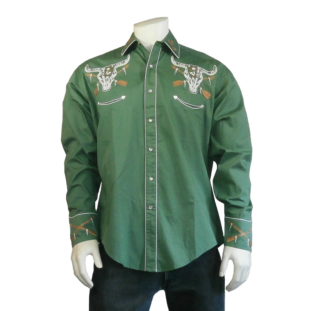 SUBCULTURE SKULLTAG DENIM WESTERN SHIRTS-