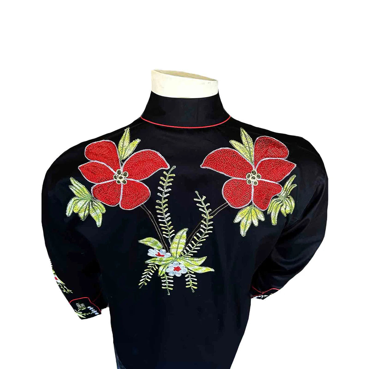 Vintage Inspired Western Men's Shirt Rockmount Hawaiian Hibiscus Back