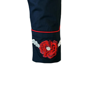 Rockmount Ranch Wear Men's Embroidered Roses on Black #176716 Cuff