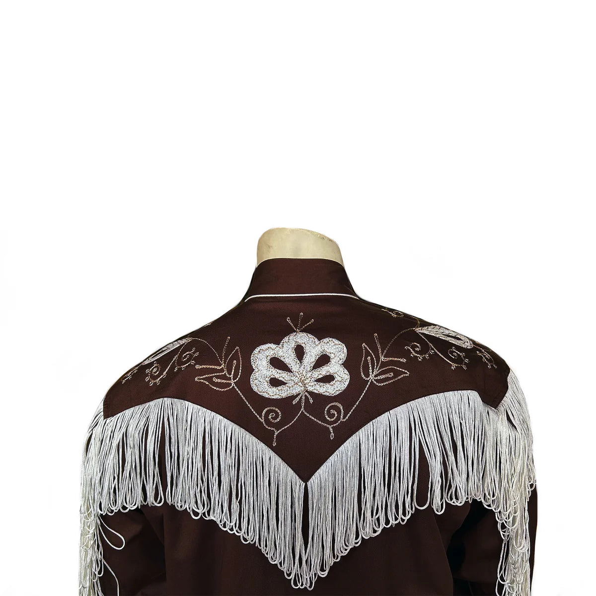 Rockmount Ranch Wear Men's Fringe Shirt Brown Back