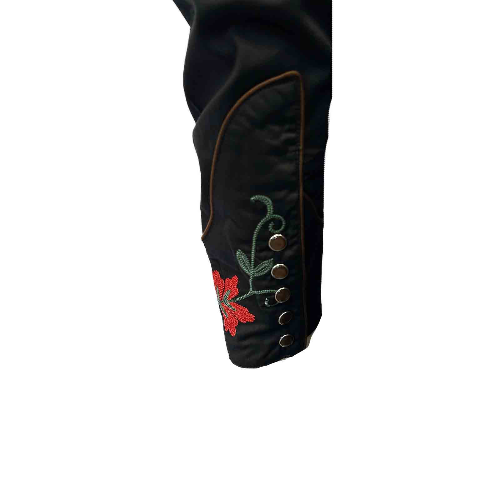 Rockmount Ranch Wear Men's Embroidery Bucking Bronc Black Cuff #176840B