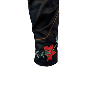 Rockmount Ranch Wear Men's Embroidery Bucking Bronc Black Cuff #176840B