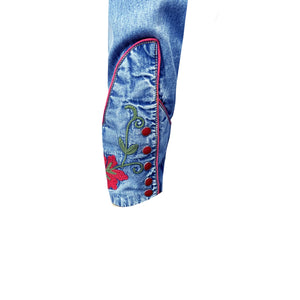 Rockmount Ranch Wear Men's Embroidered Bronc Denim Cuff #176840C