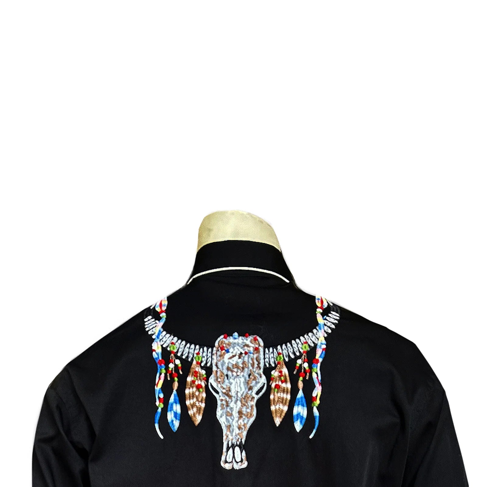 Rockmount Ranch Wear Men's Steer Skull Black Back #176841