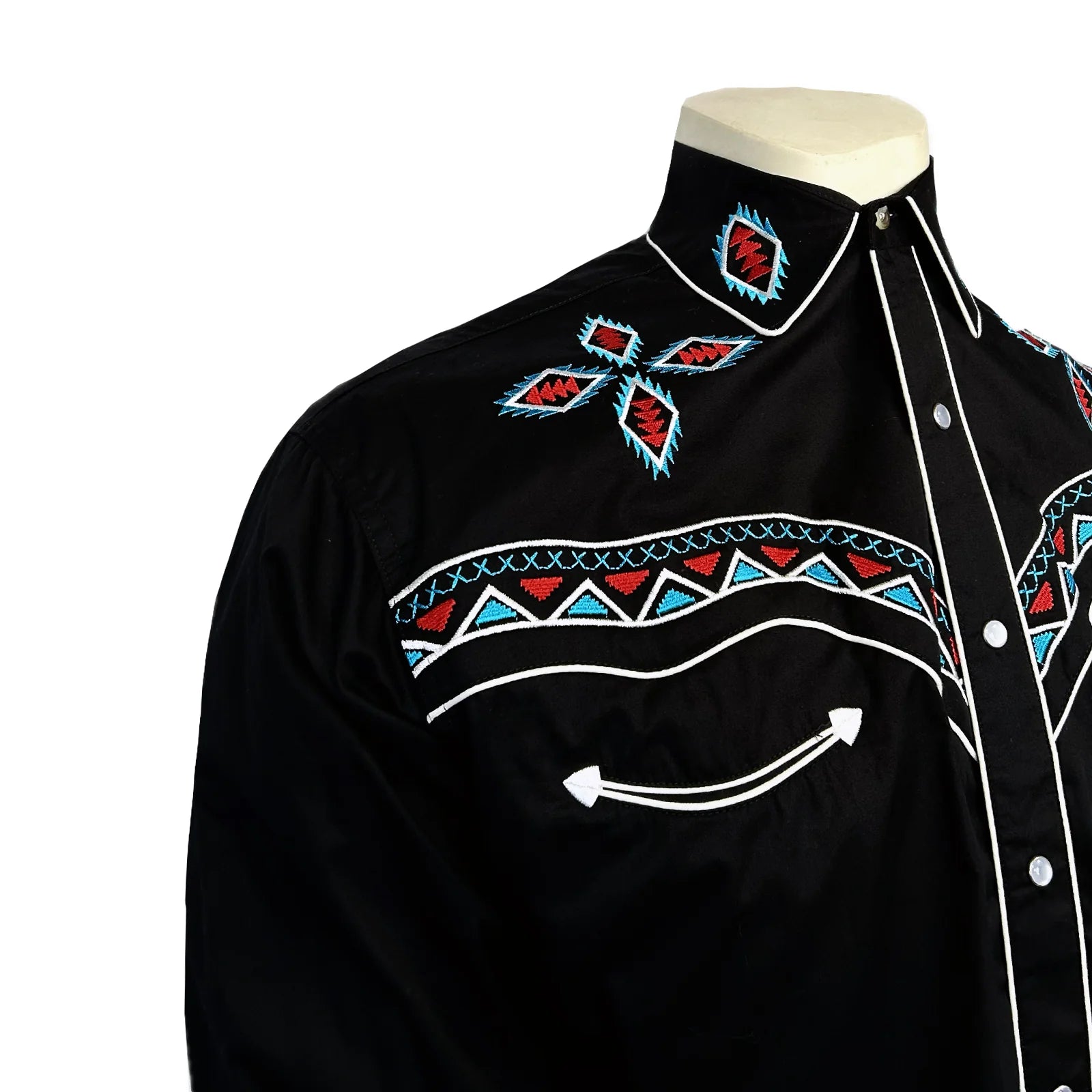 Rockmount Ranch Wear Men's Embroidered Shirt Native Inspired #176860 Front