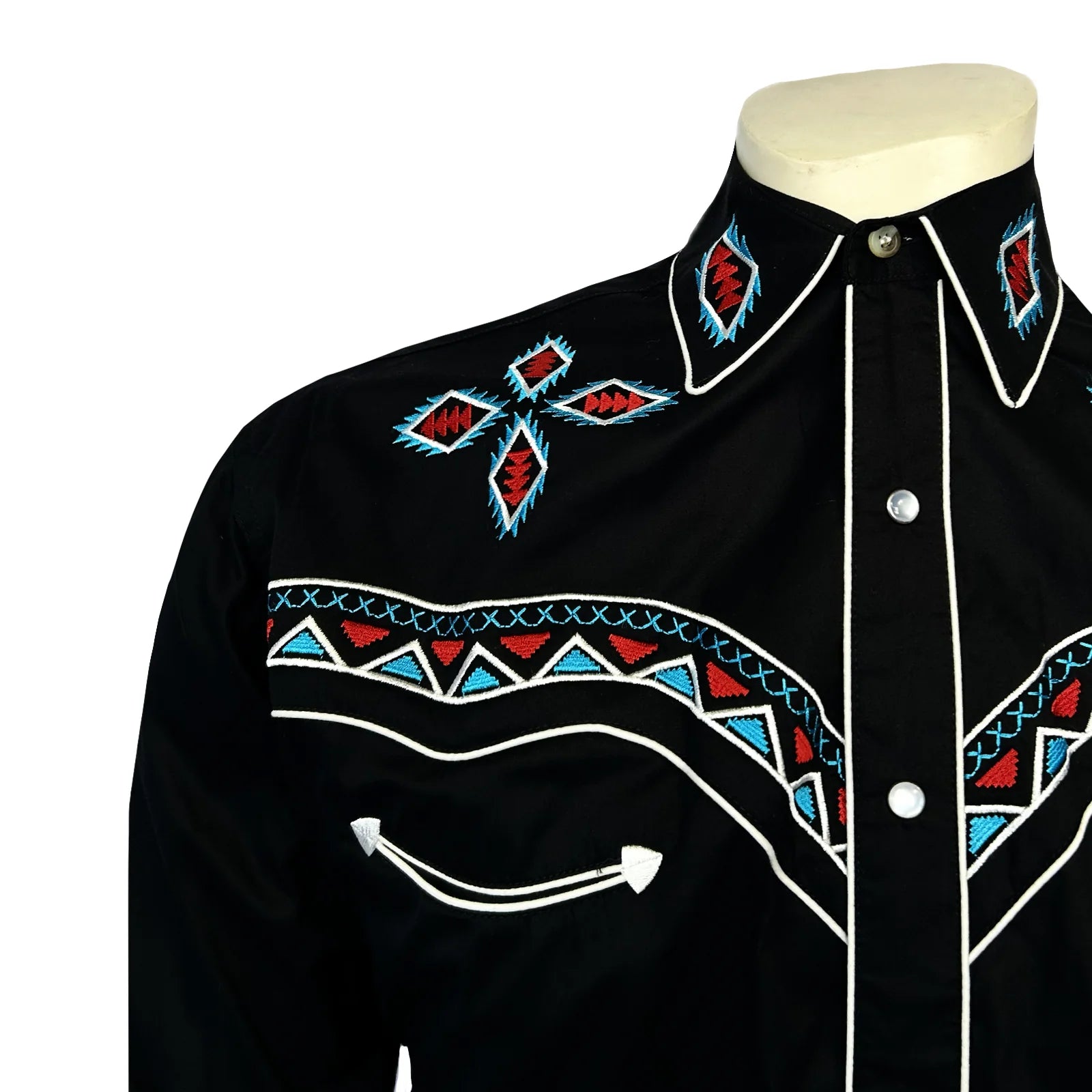 Rockmount Ranch Wear Men's Embroidered Shirt Native Inspired #176860 Front