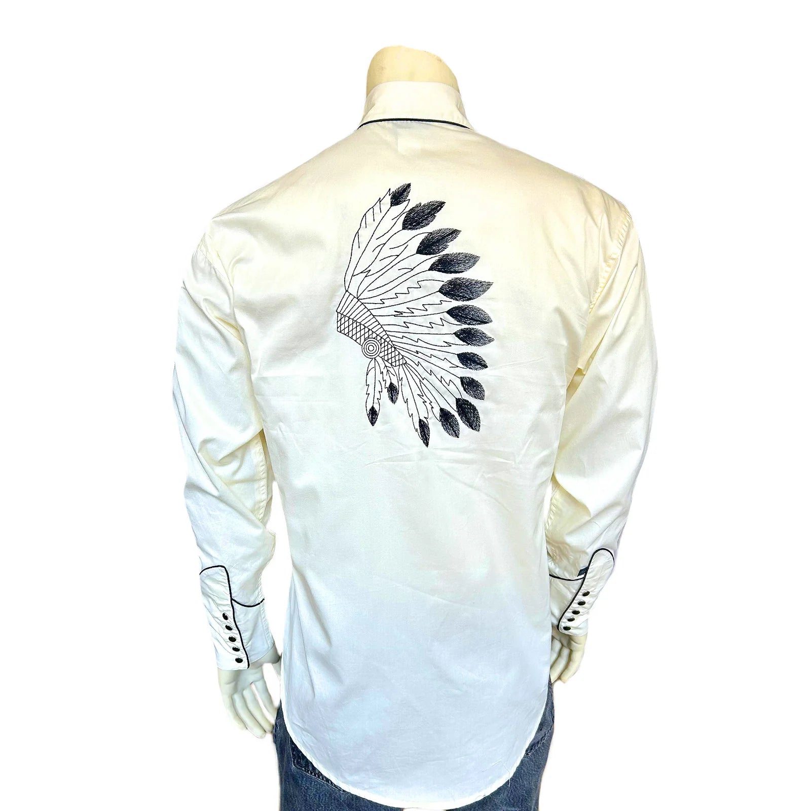 Rockmount Ranch Wear Men's Embroidered Warbonnet Shirt Front