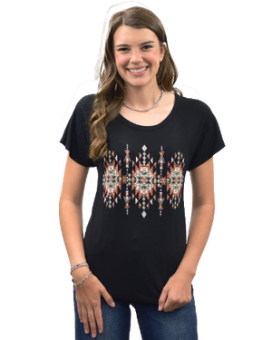 Liberty Wear Ladies' 3 Diamond Aztec Top Front