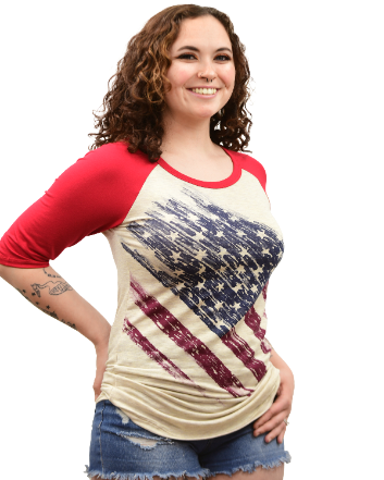 Liberty Wear Ladies' Patriotic Top Front #117127