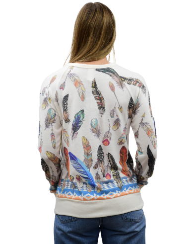 Liberty Wear Ladies' Top Feather Cascade Back