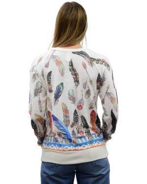 Liberty Wear Ladies' Top Feather Cascade Back