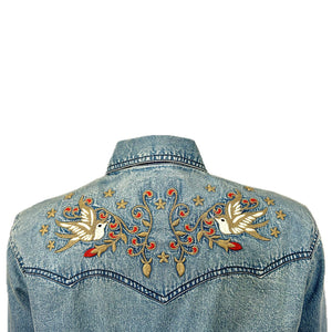 Rockmount Ranch Wear Women's Western Vintage Inspired Dress Swallows Back