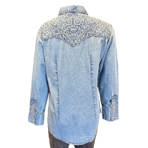 Rockmount Ladies' Denim Embroidered Shirt Back