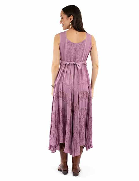 Women's Honey Creek Collection Dress: Tier Panels With Scrolling Tie Dye and Rust