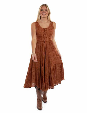 Scully Ladies' Honey Creek Dress Rust Front