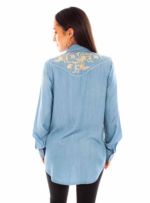 Scully Ladies' Honey Creek Embroidered Blouse Front
