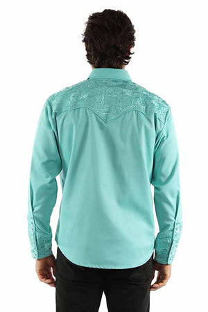 cully Men's Embroidered Shirt Caribbean Barck