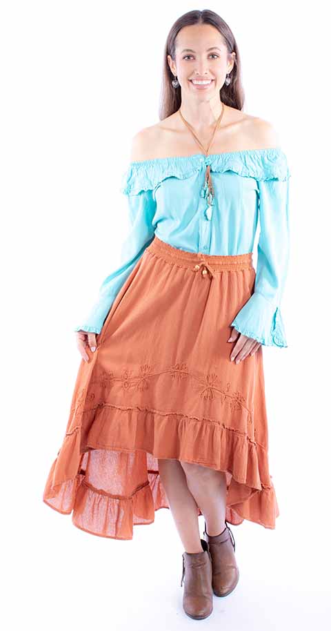 Women's Cantina Collection Skirt: Ruffle Hi Lo