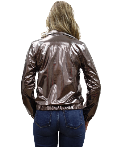 Liberty Wear Women's Bomber Jacket Metallic Front