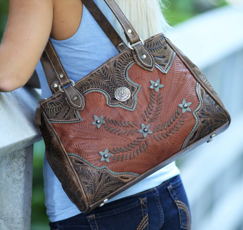 Desert Wildflower Tote Medium Brown