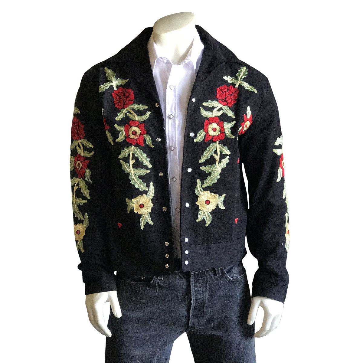 Vintage Inspired Western Jacket: Rockmount Men's Floral Embroidery ...