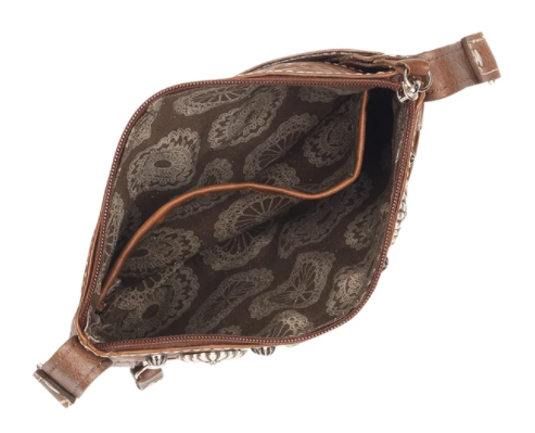 American West Handbag Hitchin' Post Crossbody Trail Rider Interior