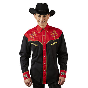 Rockmount Ranch Wear Mens Vintage Western Shirt Atomic Cowboy with Ray Guns Front