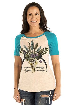 Liberty Wear Rowdy Rose Top #117119B Front