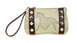 American West Hitchin' Post Collection Event Wristlet Clutch Sand