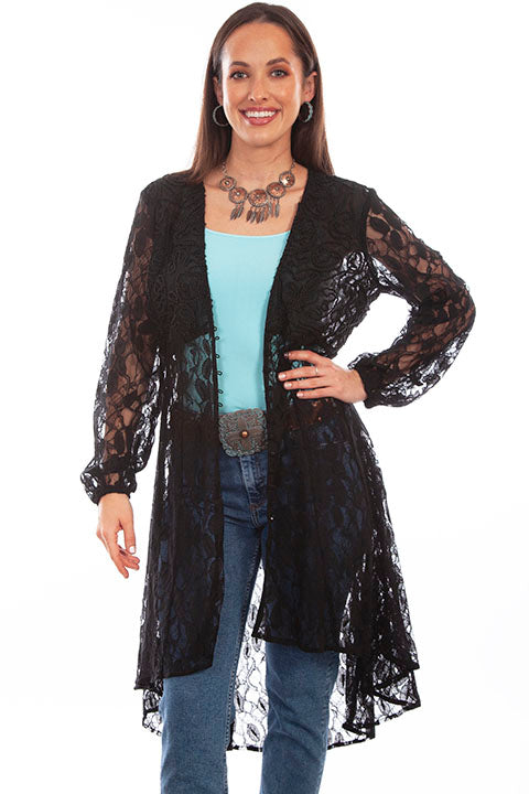 Long lace duster on sale cardigan