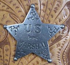 Large Wild West Brass Badges - Deputy US Marshal - Sheriff - Texas Ran —  Leather Unlimited